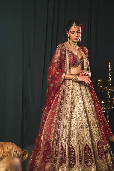 Royal gold  Embroidered Bridal Lehenga Choli
