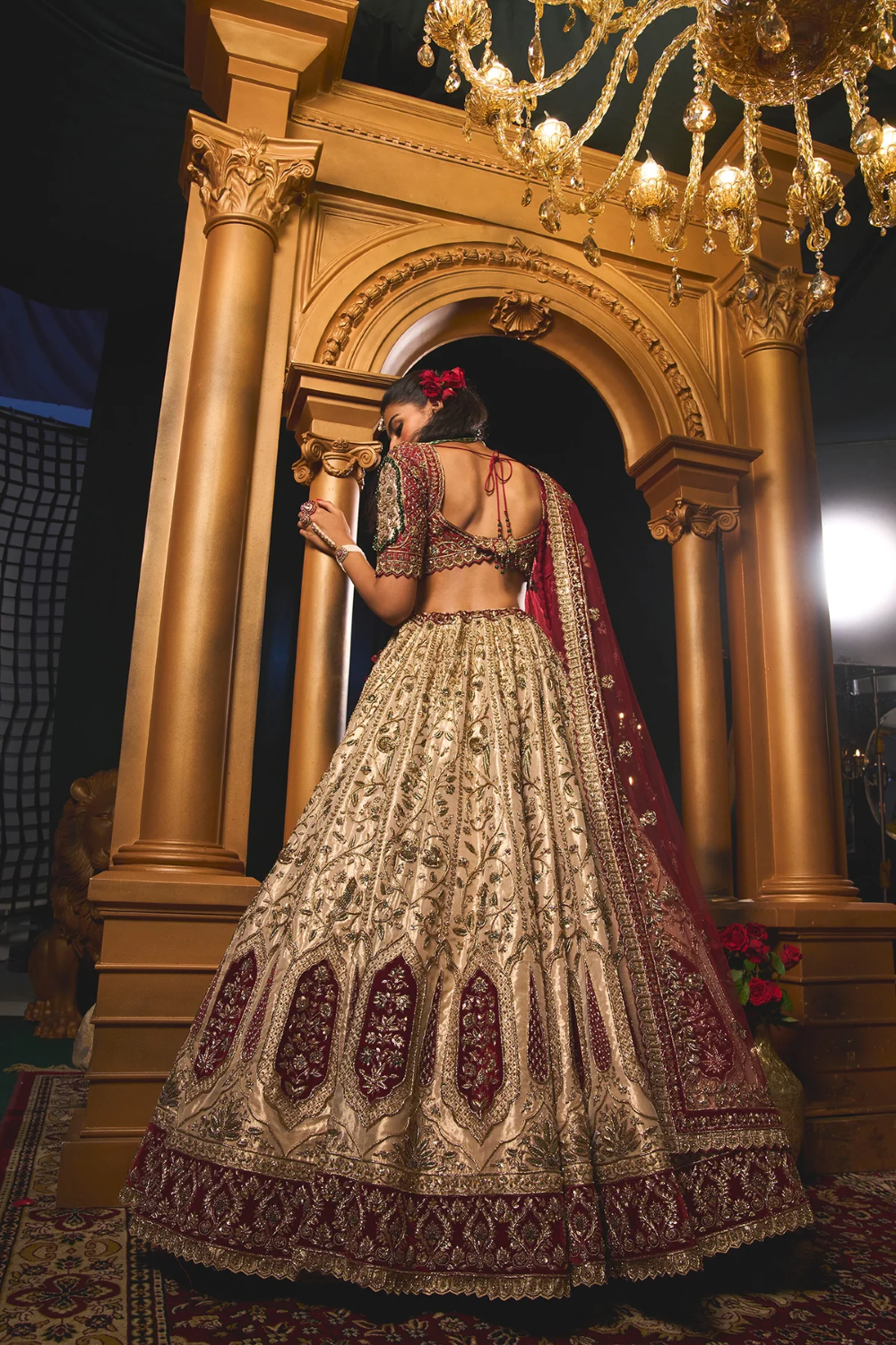 Royal gold  Embroidered Bridal Lehenga Choli