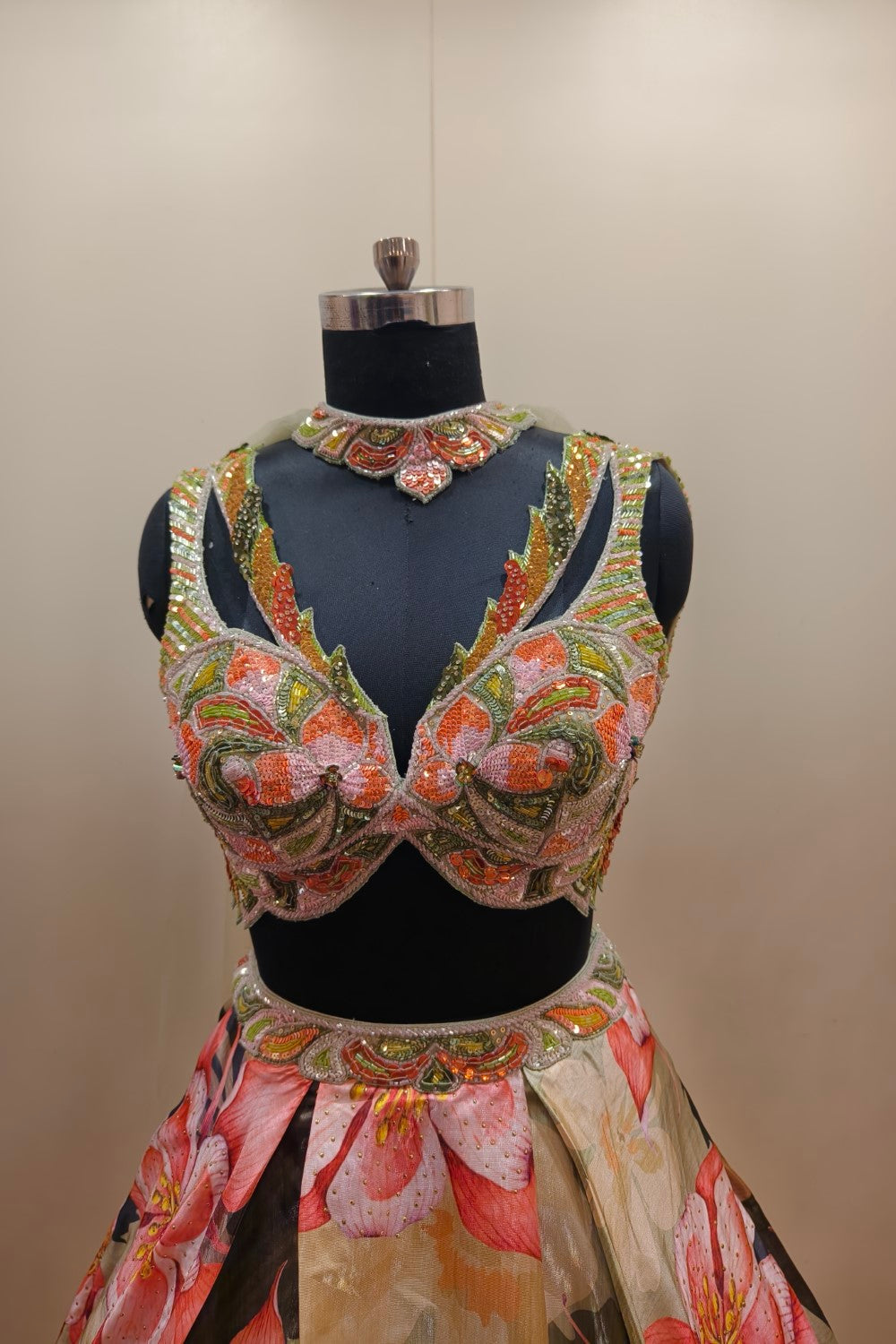 Vibrant Multi-Colored Floral Lehenga - Designer Ethnic Wear