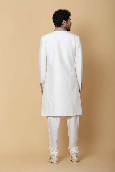 Textured Sherwani with Heavy Embroidery