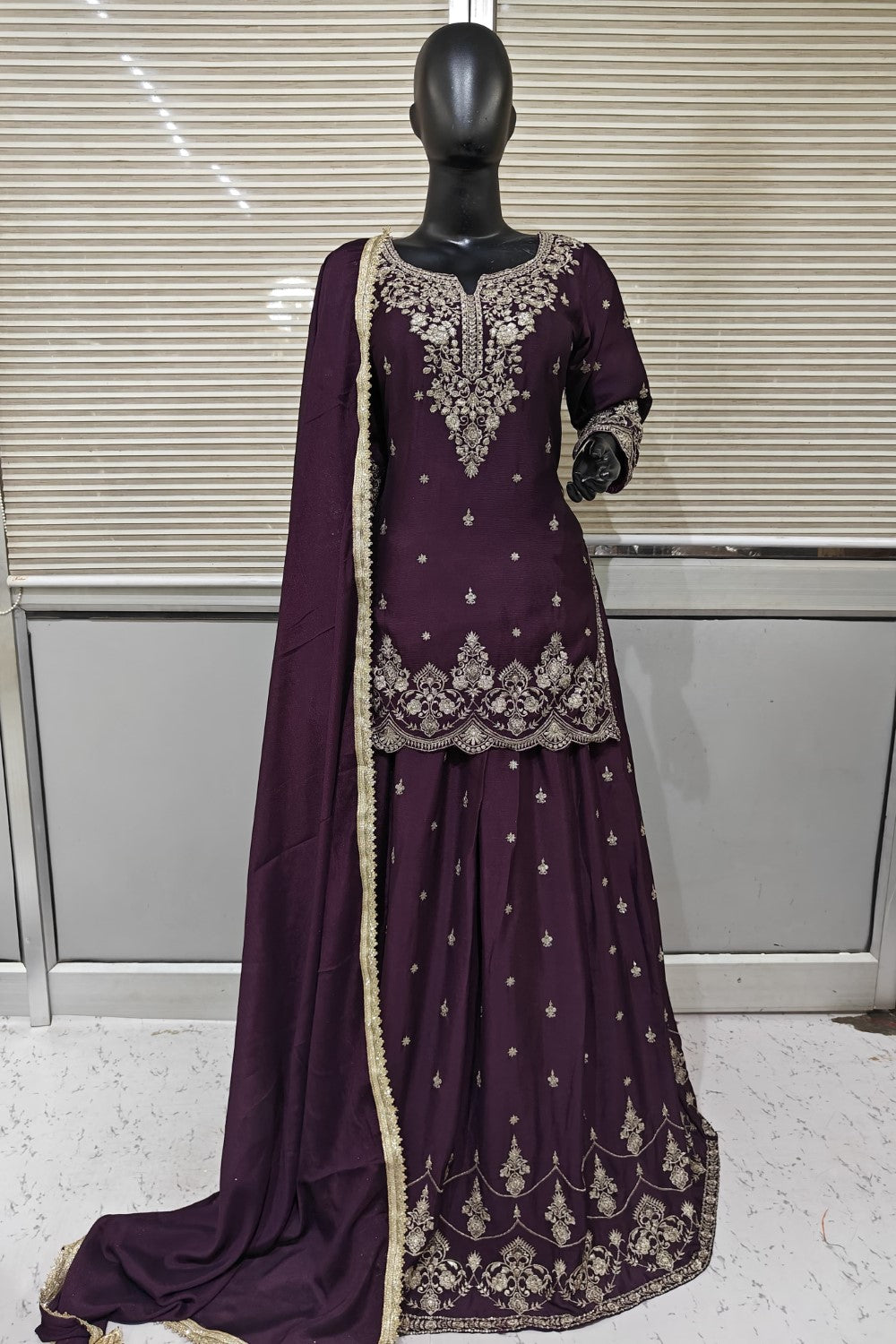 Diyas resham and moti Long top with lehenga
