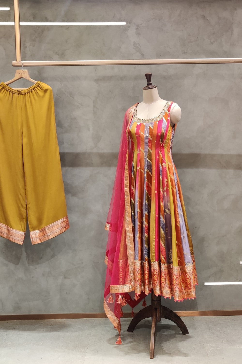 Vibrant Multi-Colored Sharara Suit - Artistic Designer Ethnic Ensemble