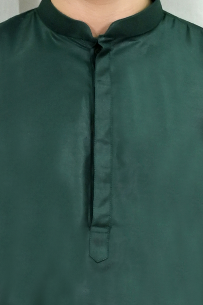 Green Dupion Art Silk Kurta Pajama