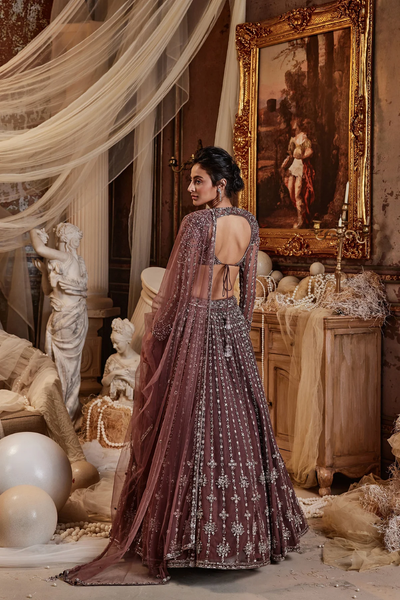 Hand embellished Lehenga with sequins work