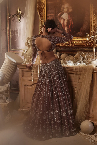 Hand embellished Lehenga with sequins work