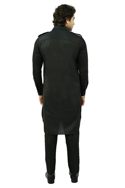 Punjabi Style Kurta Pajama - Black