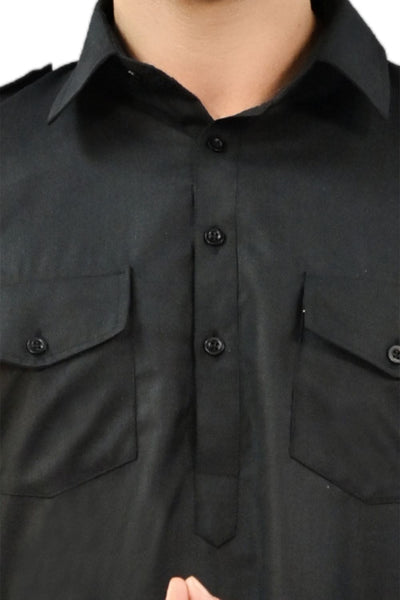 Punjabi Style Kurta Pajama - Black
