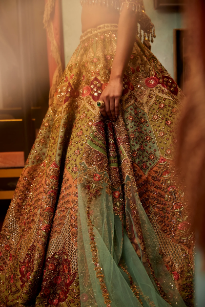 Regal bridal with zardosi and patch work